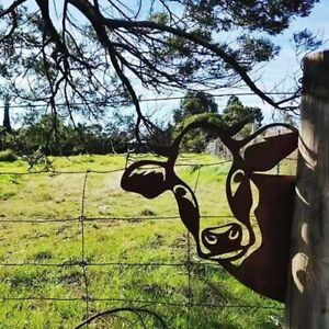 Humorous Donkey Metal Garden Fence Animal Decoration Outdoor Farmhouse Ornament