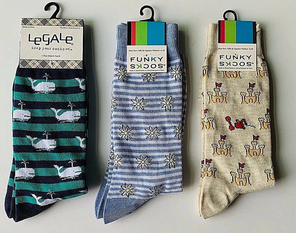 Calcetines Funky BALLENAS - FLORES - CASTILLOS DE ARENA Calcetín Informal Unisex Foto 1 de 1