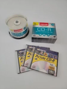 CD-R Discs Data / Picture Recordable Media 50 Pack Spindle Blank 700 MB 63 Qty - Picture 1 of 4