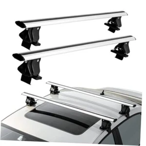 Universal Roof Rack Cross Bars Car Rooftop Luggage 51" 51" Silver - Picture 1 of 7