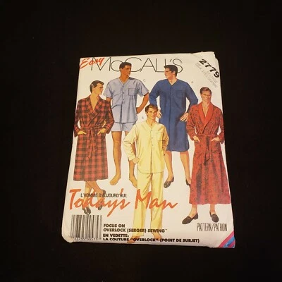 McCall's #2779 Today's Man Size Extra Large XL Pajama Nightshirt Robe - Image 1 of 4