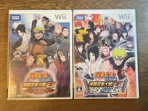 NINTENDO Wii NTSC-J JAPAN Naruto Shippuuden Gekitou Ninja Taisen EX 2 & 3 - Picture 1 of 3