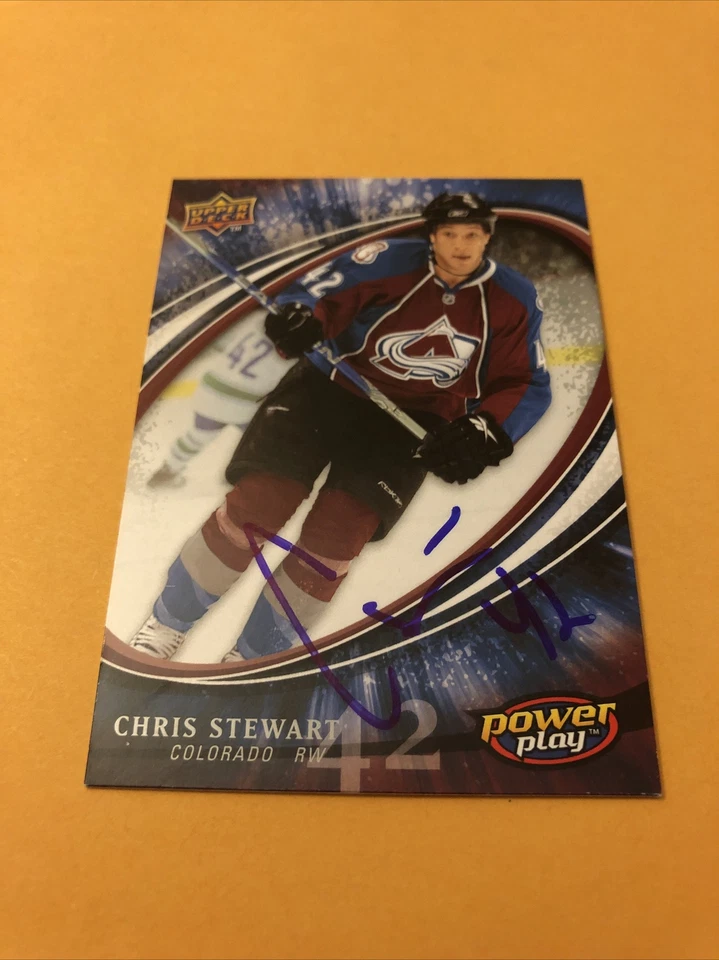 Chris Stewart Signed Colorado Avalanche Rookie Card Foto 1 de 2