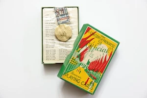 1934 World's Fair Century of Progress Playing Cards complete Tax Stamp - Picture 1 of 16