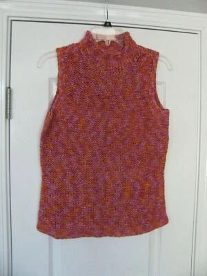 Crazy Horse Collection Sleeveless Crochet Top Orange/Pink/Purple Size Medium - Image 1 of 4