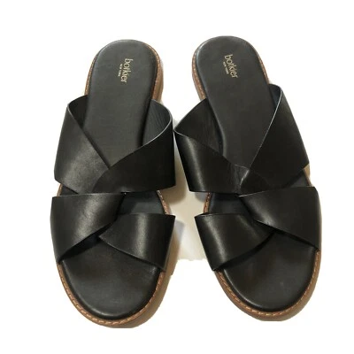 Botiker Size 9.5 Zuri Black Twist Slip On Sandals Leather Simple Sandals Casual - Image 1 of 4