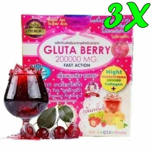 3X Gluta Berry Collagen 200000mg PUNCH Q10 Vitamin C Anti Aging Brightening Skin - Picture 1 of 17