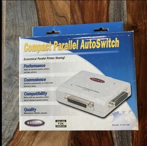 Belkin Compact Parallel Auto Switch F1U115E for Printer Sharing 1999 Y2K - Picture 1 of 9