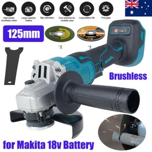 Brushless Cordless Angle Grinder 125mm Cutting Polishing For Makita 18V Battery - Picture 1 of 13