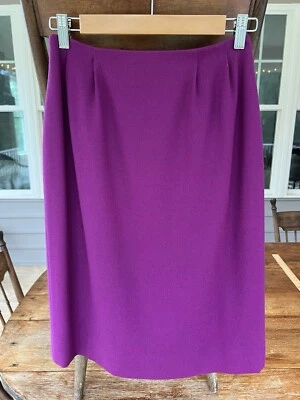 Falda Lápiz Vintage Pendleton 100% Lana Virgen Magenta/Púrpura Hecha en EE. UU. Talla 6 Foto 1 de 4