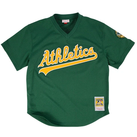 Mitchell & Ness Green MLB Oakland Athletics Rickey Henderson 1998 Mesh Jersey Cover
