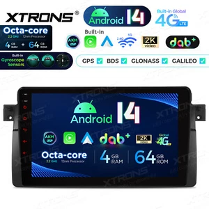9” Autoradio DAB+ Android 14 4G+64GB GPS Navi DSP für BMW E46 M3 Rover 75 MG ZT - Bild 1 von 24