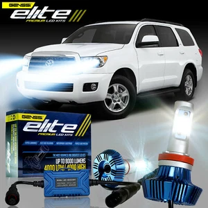 LED Low Beam Headlight Conversion Bulb Upgrade For Toyota Sequoia 2008 to 2018 - Picture 1 of 12