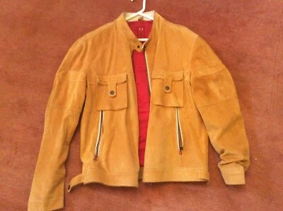 Wildlederjacke hellbraun Gr. XL offset - Bild 1 von 4