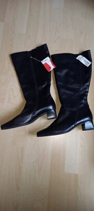 GABOR Stiefel Damen XL Schaft Gr.5 Schwarz Leder neu - Bild 1 von 5