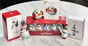 Hallmark Keepsake Snowman Ornament Lot Snowtop Lodge Season’s Treatings LE NEW - Picture 1 of 6