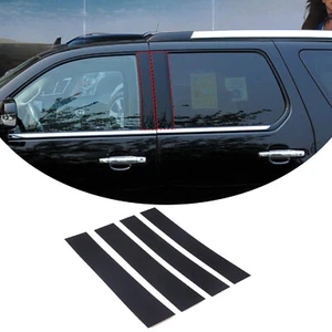 Black B Pillar Posts Door Window Trim Sticker Kit For Cadillac Escalade 2007-14 - Picture 1 of 10