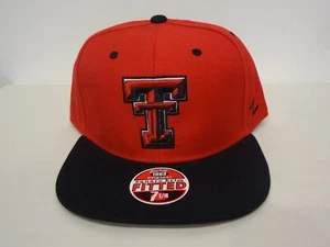 VTG NCAA Texas Tech Red Raiders Fitted 7 1/4 Hat 90s Zephyr NEW NWT Wool Blend - Picture 1 of 4