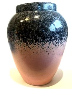 U. S. A. VASE #359:  VERY LARGE AT ABOUT 12" HIGH - 7 POUNDS BLACK GREEN & PINK - Picture 1 of 5