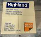 ⚡️Highland 3M Self-Sticking Notes 3" x 3" 24 Packs of 100 (2400 Notes Total)