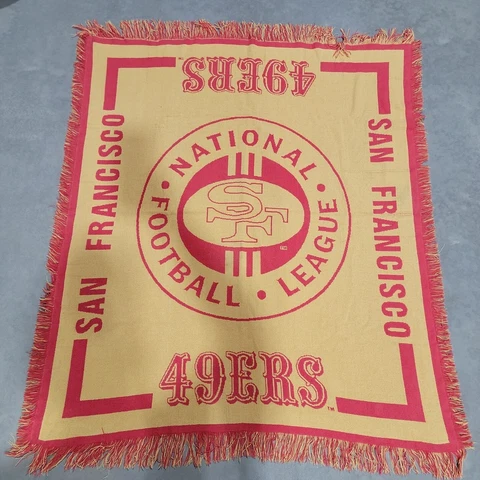 Vintage Nfl San Francisco 49ers Woven Blanket 4.5ftx4ft Cover