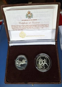 San Marino: 500 + 1000 Lire 1992, Sommerolympiade Barcelona PP, orig. verpackt. - Bild 1 von 4