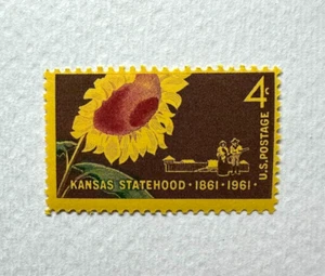 Scott# 1183 - 1961 4c Kansas Statehood - Picture 1 of 1