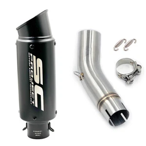 Motorcycle Exhaust Muffler Mid Link Pipe For Suzuki GSXR750 GSXR600 2011-2017 - Picture 1 of 6