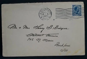 1925 Denmark Cover ties 40 öre blue King Christian X stamp canc Copenhagen  - Picture 1 of 2