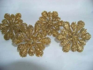 Beaded Snowflake Napkin Rings - Picture 1 of 3