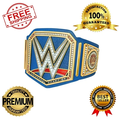 WWE Champion with the Official Blue Universal Championship Belt Replica Cover