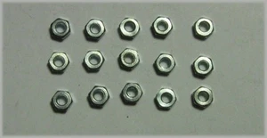 Tuerca hexagonal de acero métrico M2 chapada en zinc cantidad (15) - Imagen 1 de 1