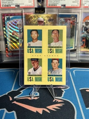 Estampillas de estrellas de la Edad de Oro Panini 2014 #15 Feller Early Wynn Robin Roberts limón patio Foto 1 de 3