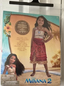 Disney Princess Moana Costume Dress for Girls Size 4-6 | Halloween PartyOutfit - Picture 1 of 2