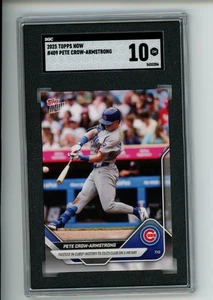 2025 Topsp Now Pete Crow-Armstrong 409 Fastest Cubs History to 25/25 Club SGC 10 - Picture 1 of 2