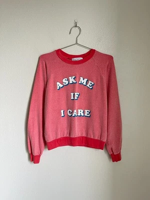Sudadera Wildfox American Honey 'Ask Me If I Care' en Salmón Talla PEQUEÑA Foto 1 de 4