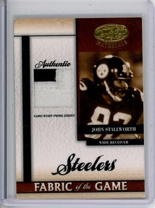 John Stallworth 2008 Leaf Certified Materials Game-Worn Jersey #2/5 Steelers - Picture 1 of 2