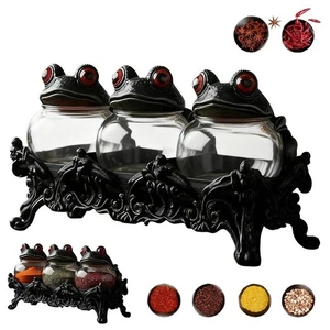 Tarros de especias de boticario de rana bruja artesanal, adecuados para temporada de cocina🔥EE. UU. - Imagen 1 de 10