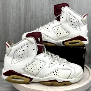 Nike Air Jordan 6 Retro Maroon White GS Schuhe Sneaker 4,5Y 2015 OG Burgundy - Bild 1 von 11