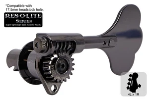 GOTOH GRL510C-12 Res-o-Lite Open Gear Bass Tuner Clover, Cosmo Black, 4L x 1R - Picture 1 of 4