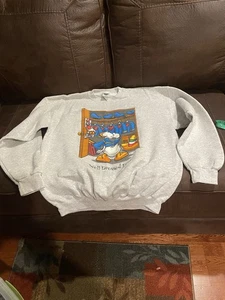 Disney Donald Duck hellgraues Sweatshirt "Well Dressed Duck" Größe L - Bild 1 von 17