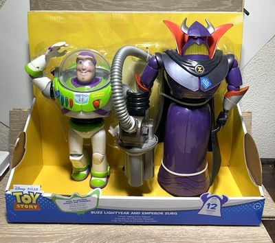 Disney Pixar Toy Story Buzz Lightyear & Emperor Zurg Talking Figures NEW - Image 1 of 4