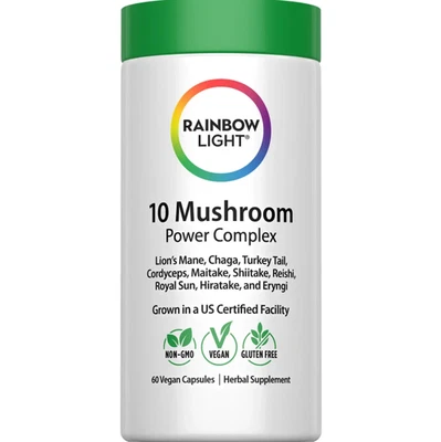 Rainbow Light 10 Mushroom Power Complex (60 веганских капсул) - Изображение 1 из 4