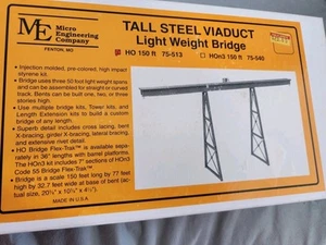 Micro Engineering HO Scale Tall Steel Viaduct Light Weight Bridge - Picture 1 of 1
