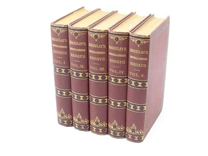 Macaulay's Miscellaneous Essay's Complete 5-Volume Hardcover Set 1879 - Picture 1 of 8