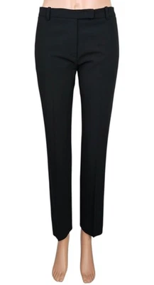 ARMANI COLLEZIONI Black Stretch Virgin Wool Straight Leg Pants 6 - Image 1 of 4
