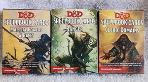 D&D Spellbook Cards Lot 3 Martial Ranger Cleric 2014 2015 GF9 5e EUC WotC - Picture 1 of 9