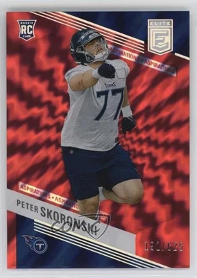 2023 Donruss Elite Rookies Aspirations Shimmer /625 Peter Skoronski Rookie RC - Image 1 of 2
