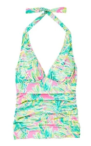 Neu mit Etikett Lilly Pulitzer Bliss Neckholder-Tankini-Top, Größe 10 in Shady Lady - Bild 1 von 7