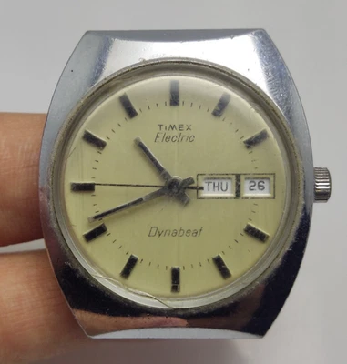 Reloj pulsera Timex Electric Dynabeat día/fecha años 70 para hombre para piezas - sin probar Foto 1 de 4